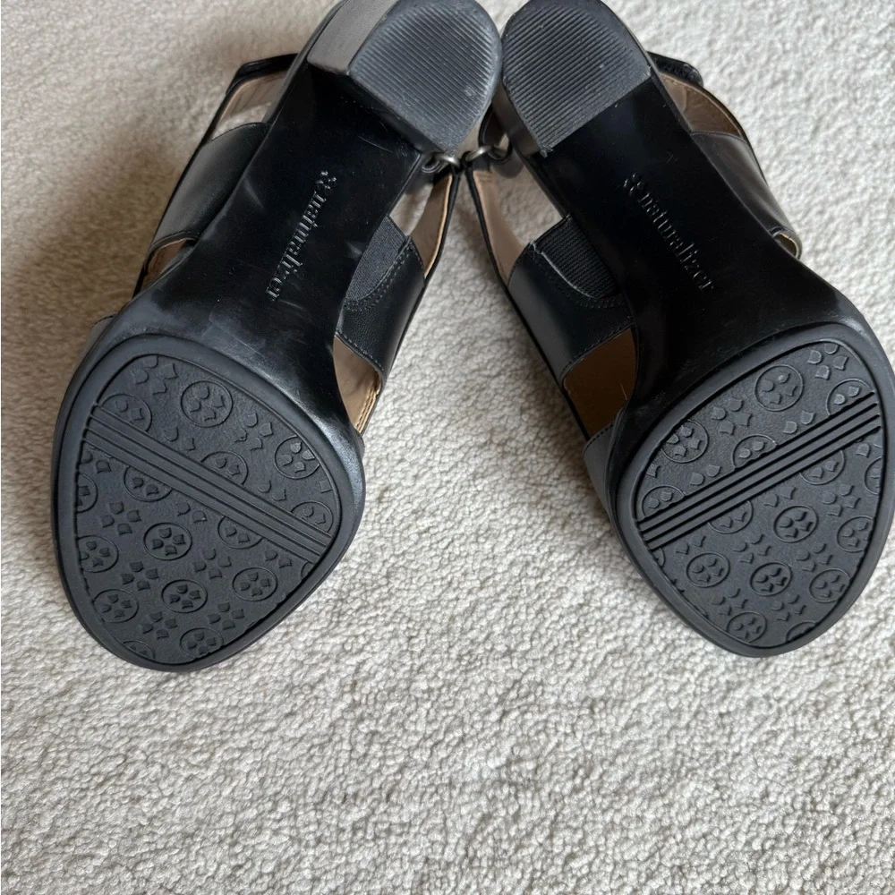 Naturalizer Black Open-Toe Heels - Picture 6 of 7